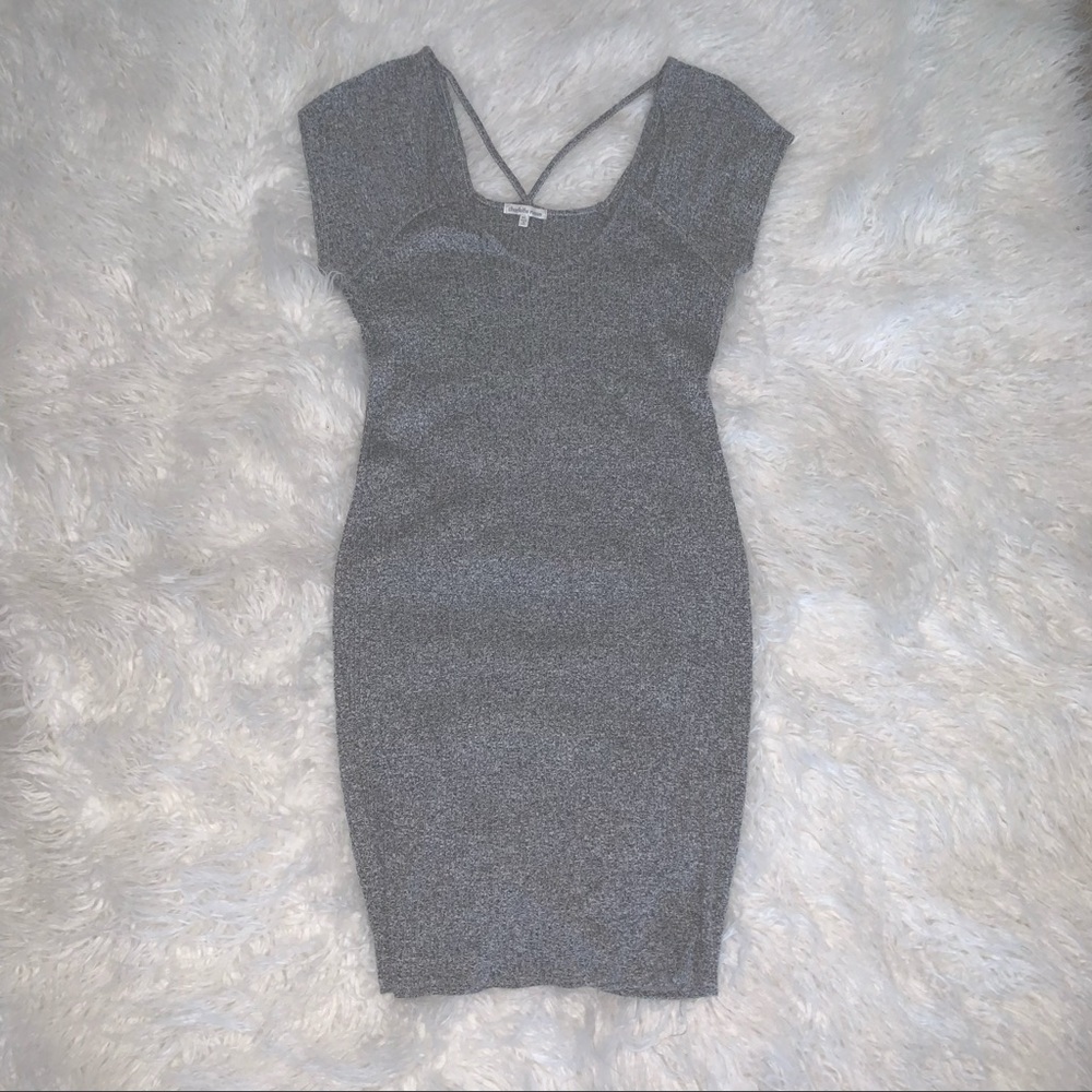 Grey knit dress